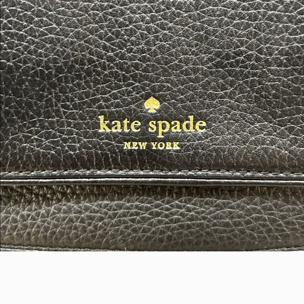 Kate Spade Black Leather Drawstring Backpack - Picture 6 of 13